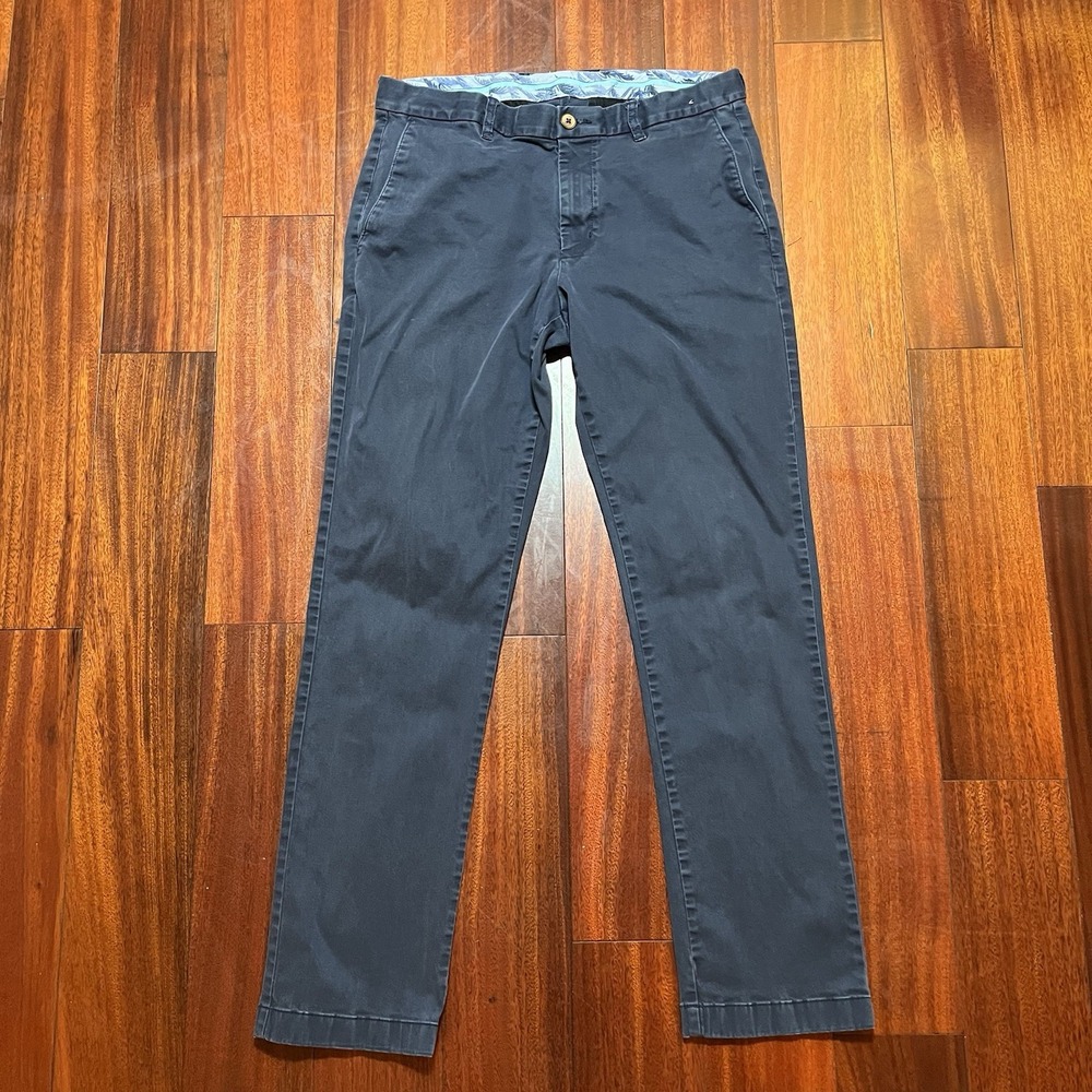 Tommy Bahama Pants Mens 33x32 Navy Blue Chino Stretch Lightweight Golf Preppy
